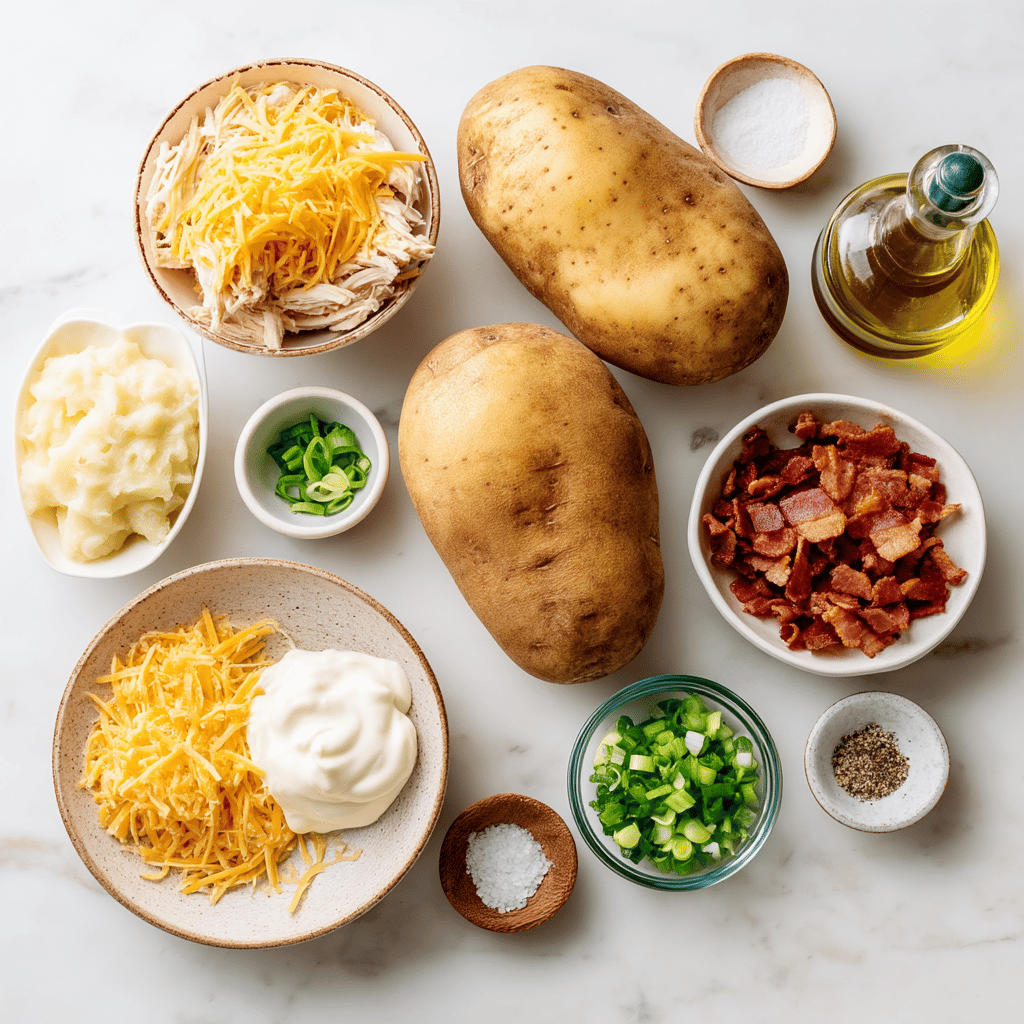 Ingredients for Family-Friendly Air Fryer Loaded BBQ Chicken Fries