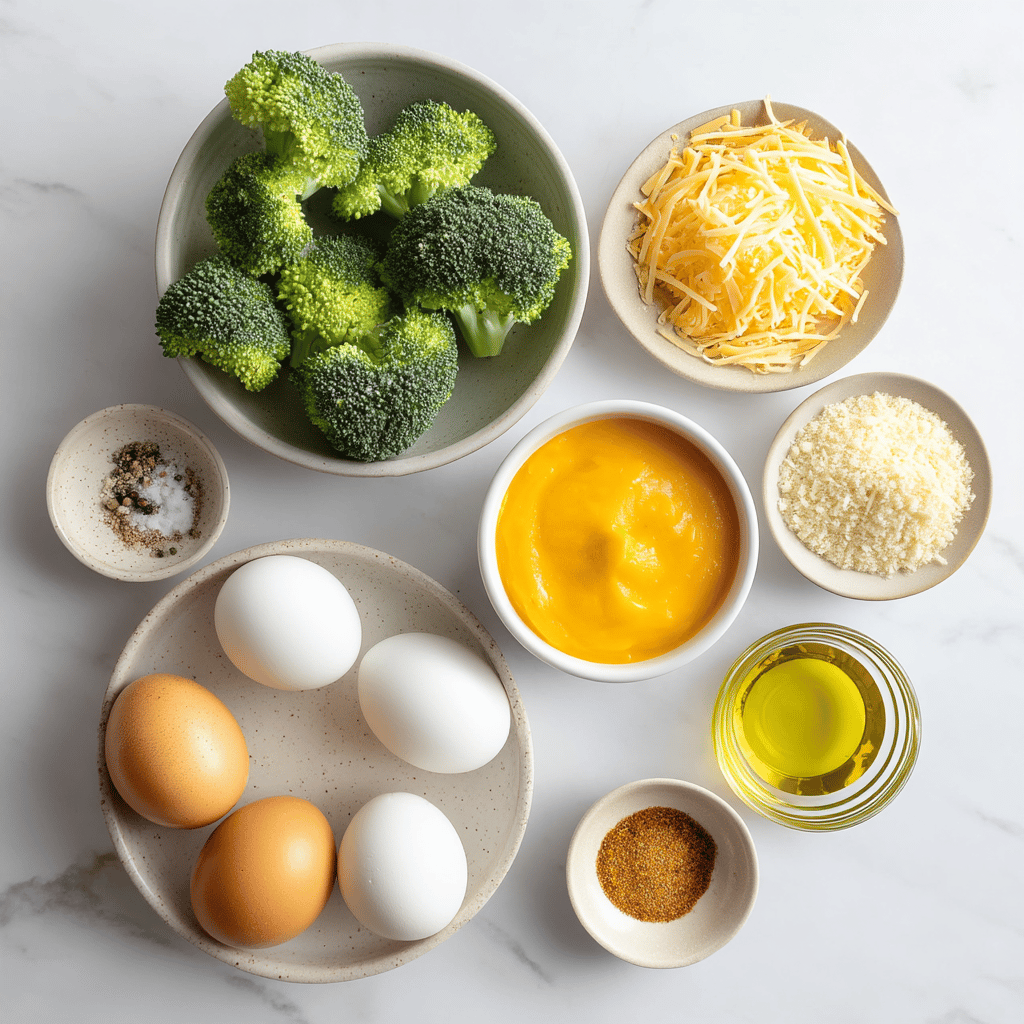Ingredients for Pumpkin Spice and Cheesy Broccoli Bites: A Game Day Delight