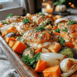 Sheet Pan Garlic Butter Chicken with Autumn Veggies