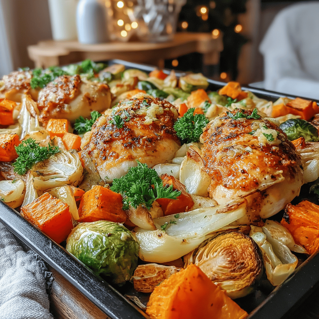 As the leaves begin to turn and the air grows crisp, there's nothing quite like the comforting flavors of autumn to warm your soul. One dish that perfectly embodies the essence of this season is our Sheet Pan Garlic Butter Chicken with Autumn Veggies. This one-pan wonder is not only easy to prepare, but it also celebrates the vibrant produce that autumn has to offer.